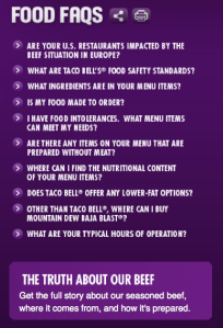 Taco Bell Nutrition FAQs